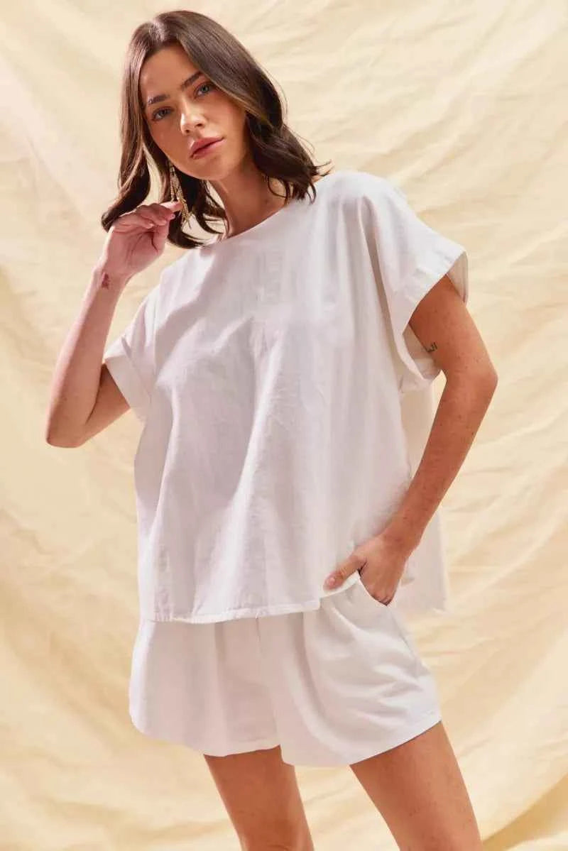 SO ME Round Neck Short Sleeve Top and Shorts Set de22d3da-a619-41b2-95ff-160ed71c8fe0-Max-Origin