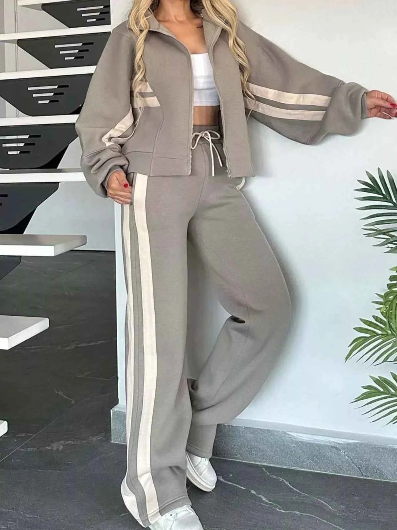 Full Size Contrast Stripe Zip Up Jacket and Pants Set Plus Size Grey de26e47c-12f5-41e2-a2d4-550cbbd42ded-Max-Origin