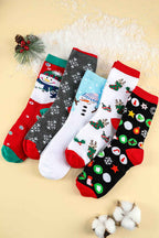 White Christmas Cartoon Pattern Socks Set de292cc2173666c8