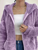 Drawstring Fleece Zip-Up Outerwear de35d07f-3c54-4903-b1b7-d21edbc369d6-Max-Origin