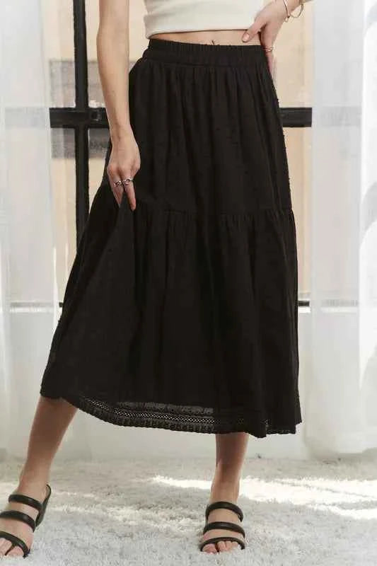 ADORA Elastic Waistband Tiered Midi Skirt de38a17407bf406fb146be2e6c02b17f-Max-Origin