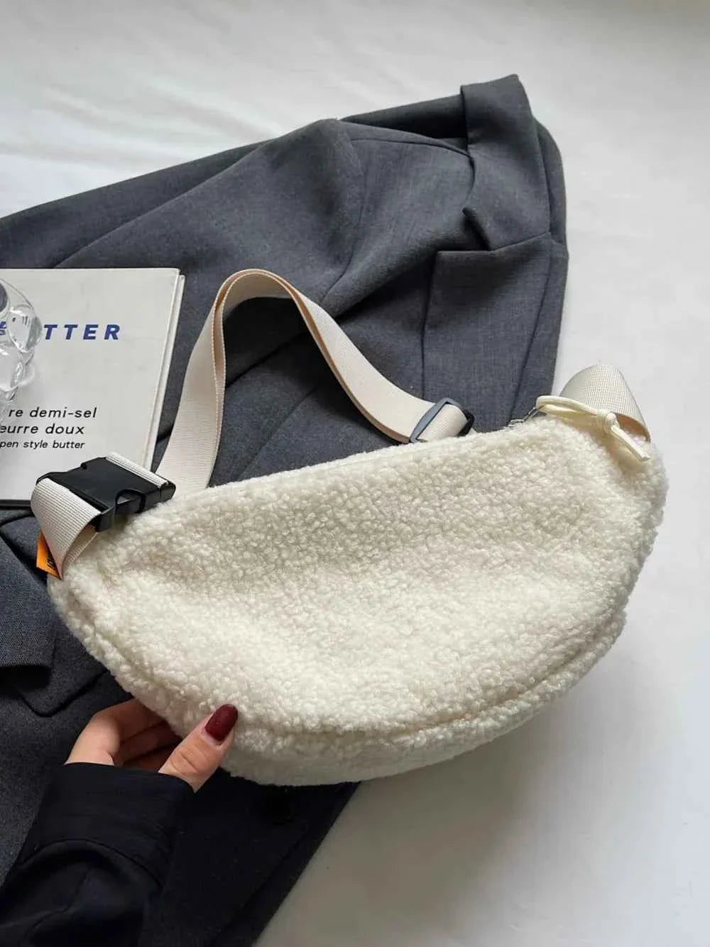 Sherpa Crossbody Bag with Adjustable Strap de3ad49d-2d0e-4dea-ac36-0bb913120cea-Max