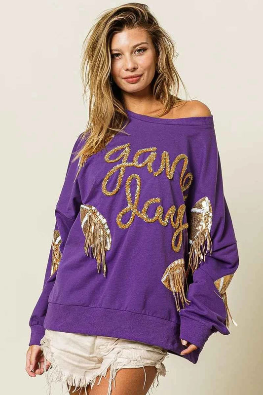Sequin Football Patches Game Day Sweatshirt de425e9a0bc44fd6a1660fb2e60eacc7-Max-Origin