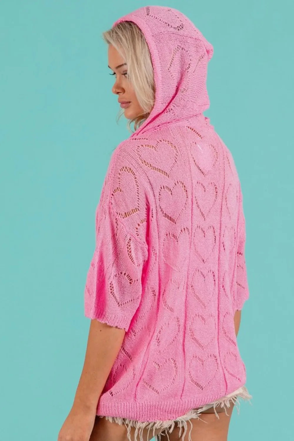 BiBi Openwork Heart Hooded Knit Top de4b2ef7-7cbf-4367-b0a6-96fda99043aa-Max