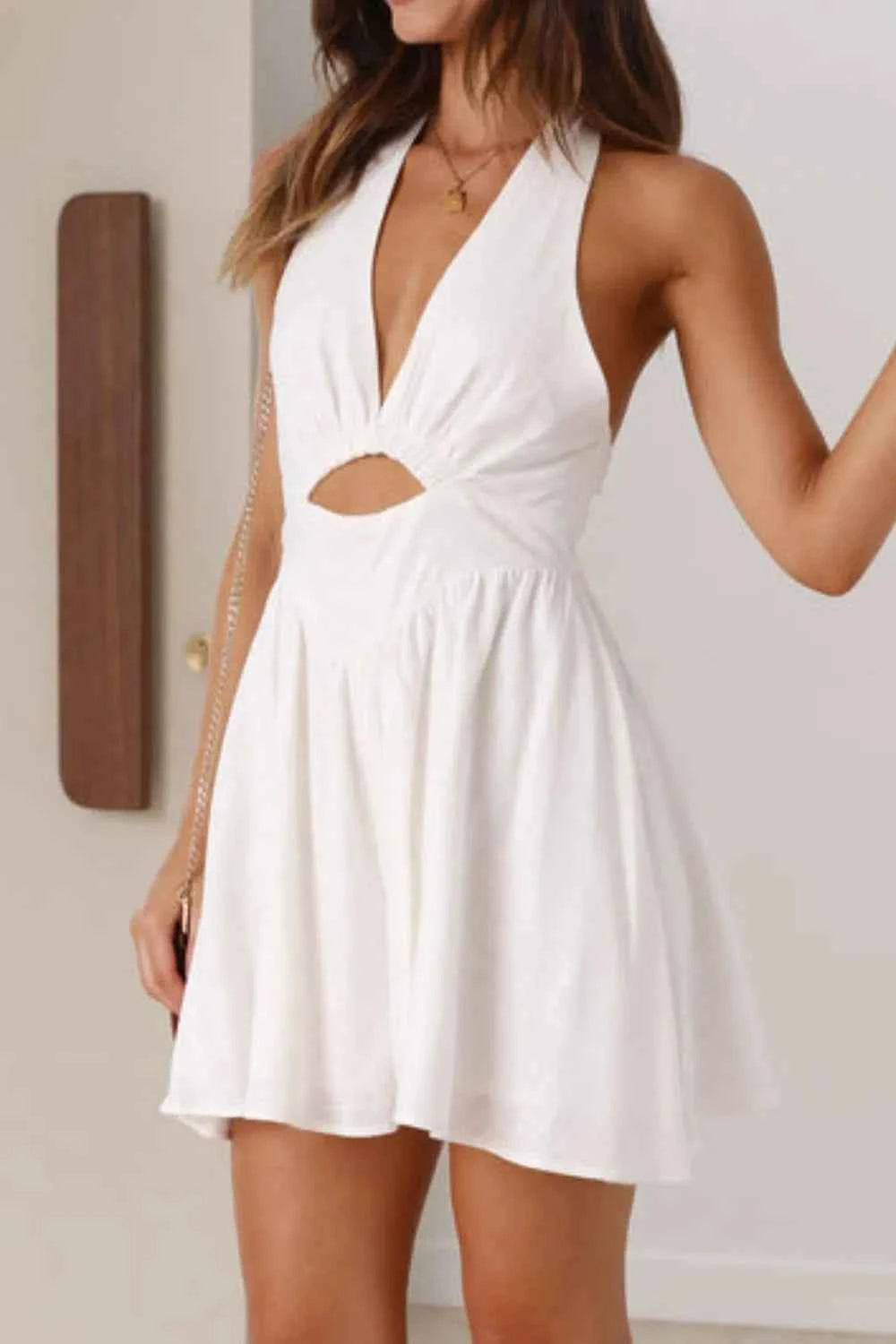 Cutout Halter Neck Mini Dress de5539ba-b734-42bb-8d81-f95035d05271-Max-Origin