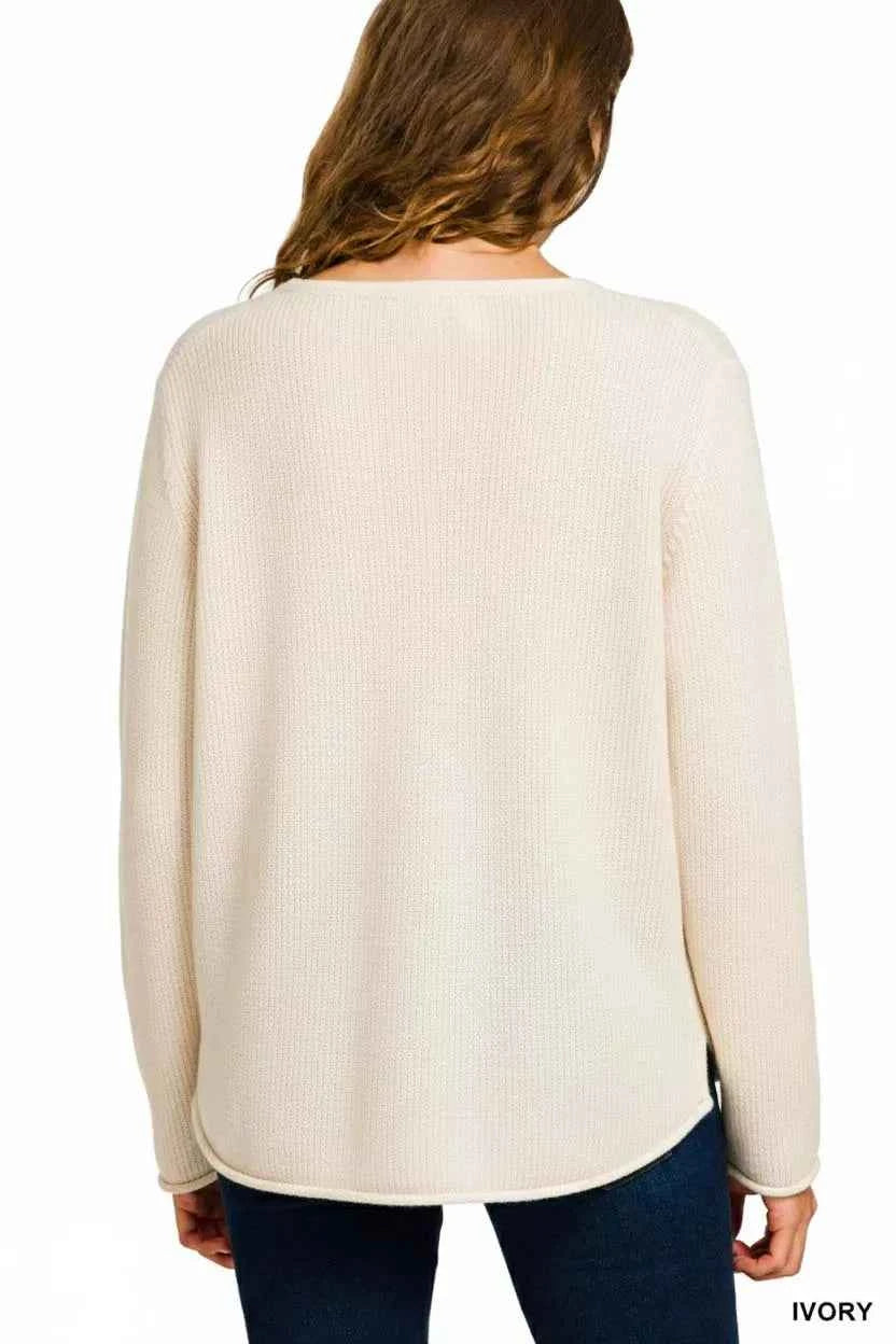 Zenana Beach V Neck Sweater de5aa2d6-3012-4950-a6ff-3072d9a3e6f8-Max-Origin