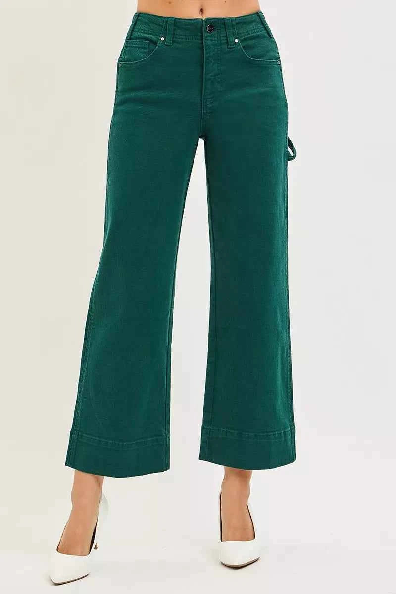 RISEN Tummy Control High Rise Crop Wide No Waist Band Pants HUNTER GREEN de5aaf0706284a118ffcb94e7bfb77a2-Max-Origin