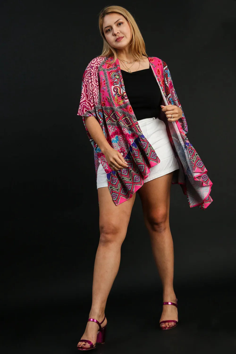 Umgee Full Size Mixed Print Ruffle Hem Open Front Cover Up Plus Size de758029-4994-496b-a227-e20625d0e2bd-Max