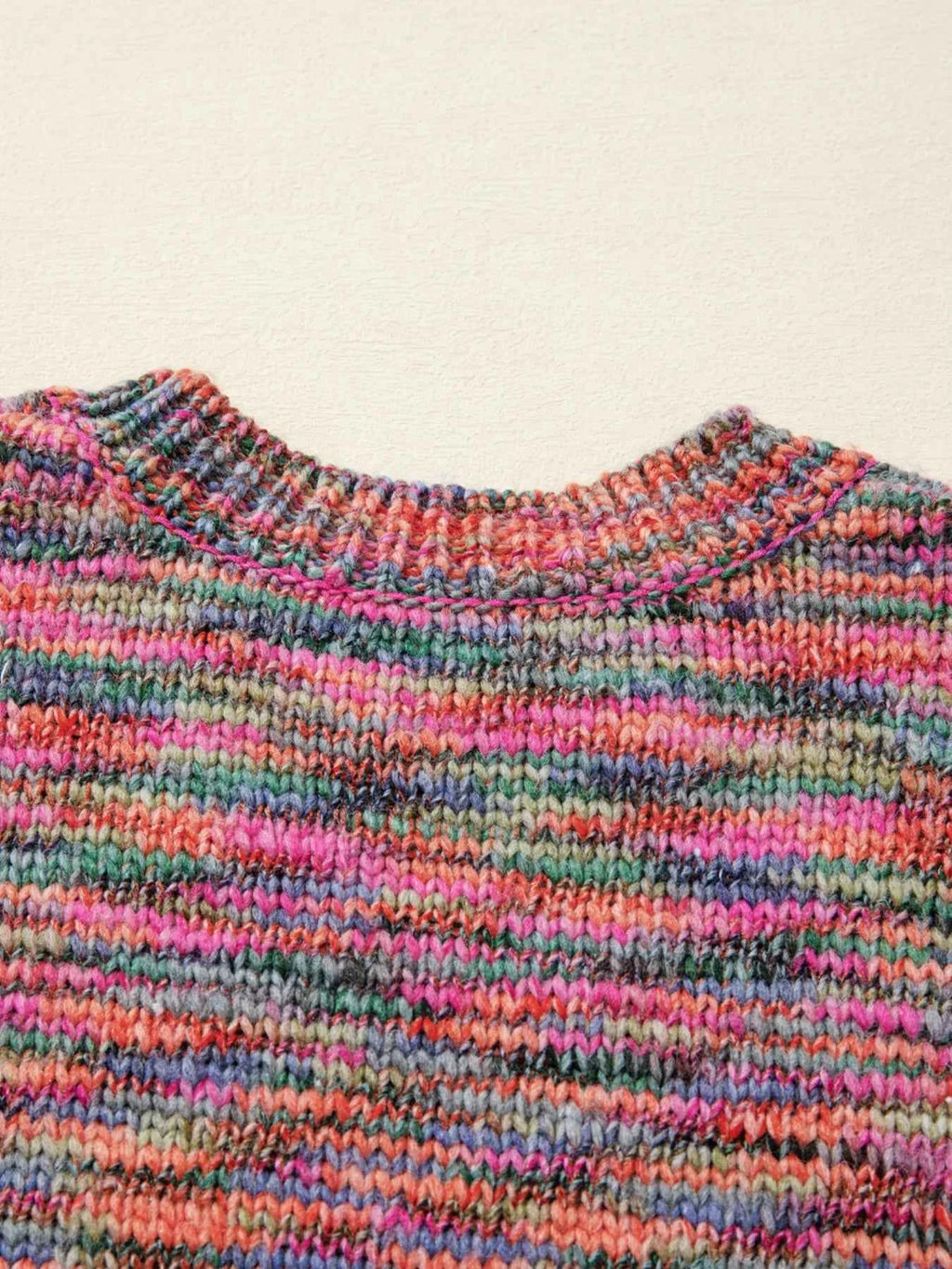 Space Dye Yarn Crew Neck Sweater de75a8810a80419da155fdf5e0ba38a0-Max-Origin