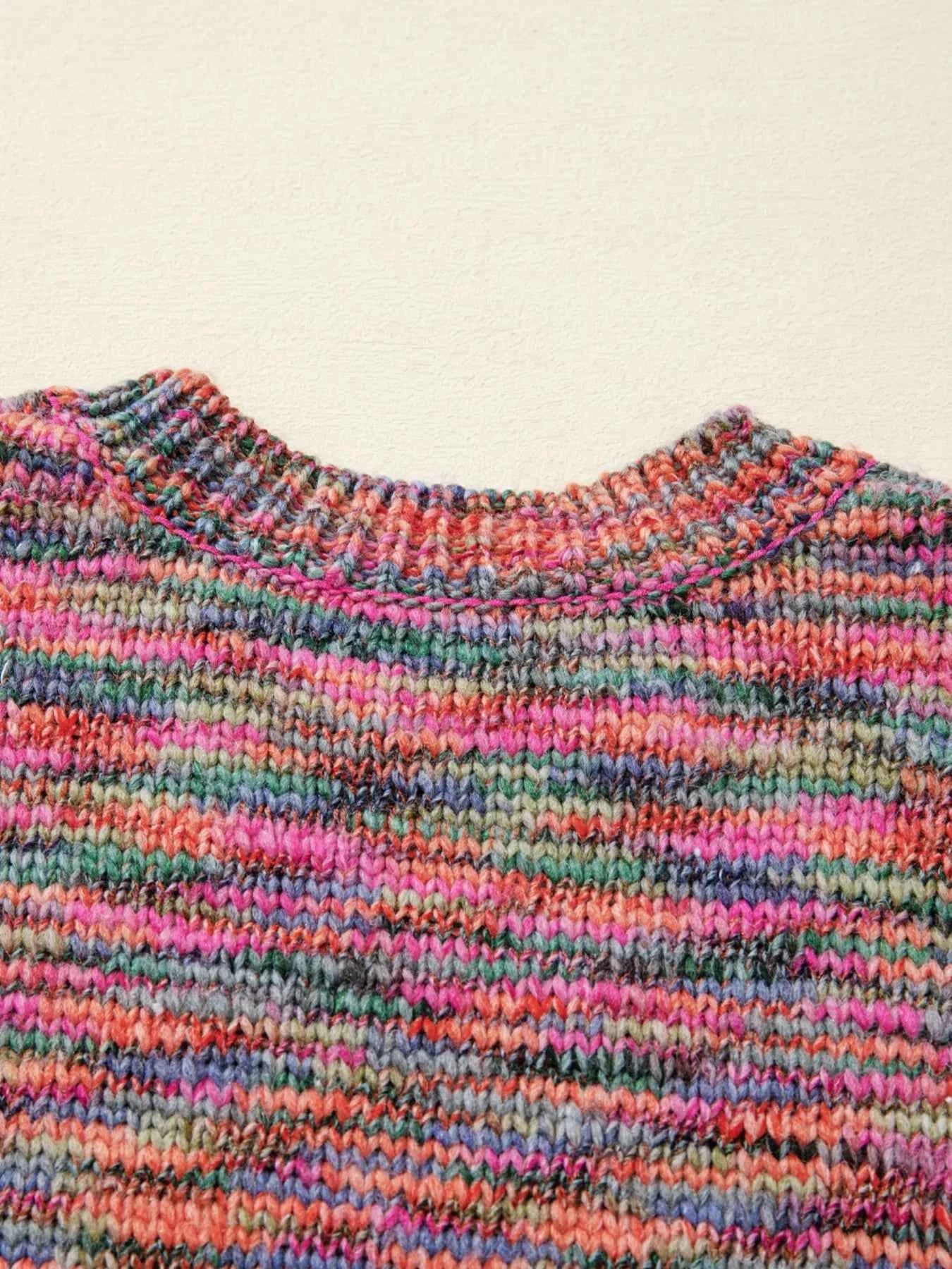 Space Dye Yarn Crew Neck Sweater de75a8810a80419da155fdf5e0ba38a0-Max-Origin