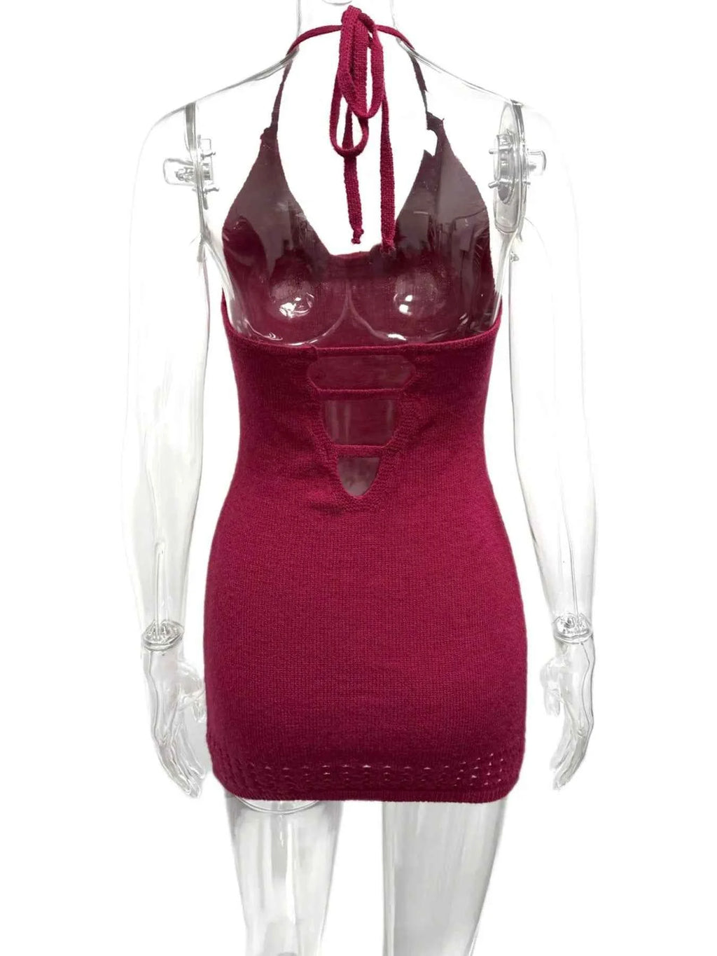Openwork Halter Neck Knit Cami Dress de7be02a-ecb7-455a-a591-17eedf13b040-Max-Origin
