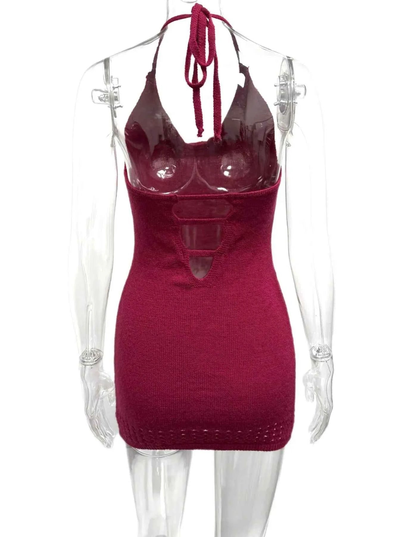 Openwork Halter Neck Knit Cami Dress de7be02a-ecb7-455a-a591-17eedf13b040-Max-Origin