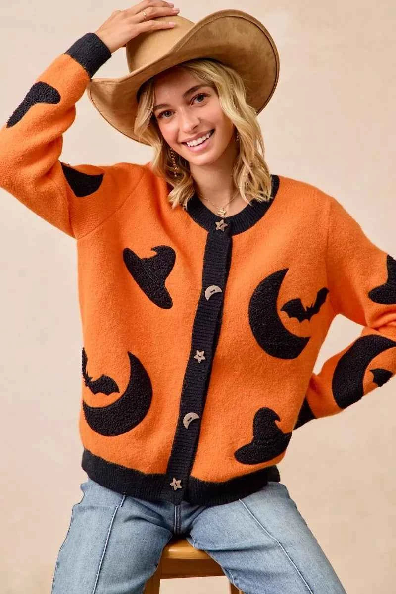 BiBi Halloween Witch Hat Moon Bat Artwork Cardigan de857dcc72f04dbf9120c1d61a13f68c-Max-Origin