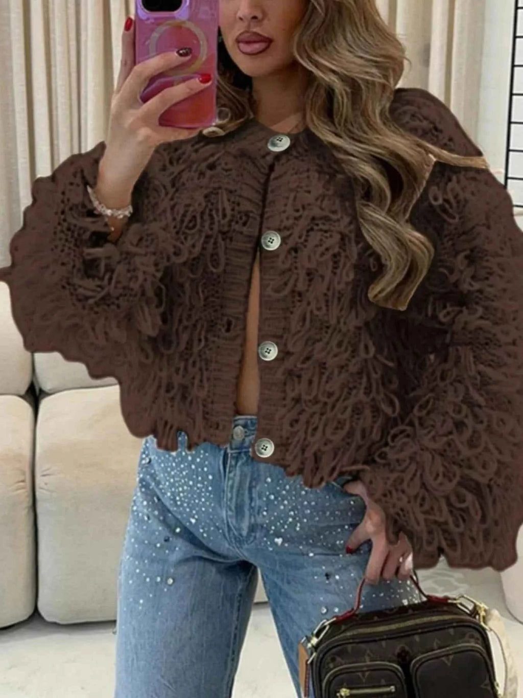 Fringe Button Up Cardigan de8ab4eb-aa29-4679-85a8-24f509ea29a2-Max-Origin