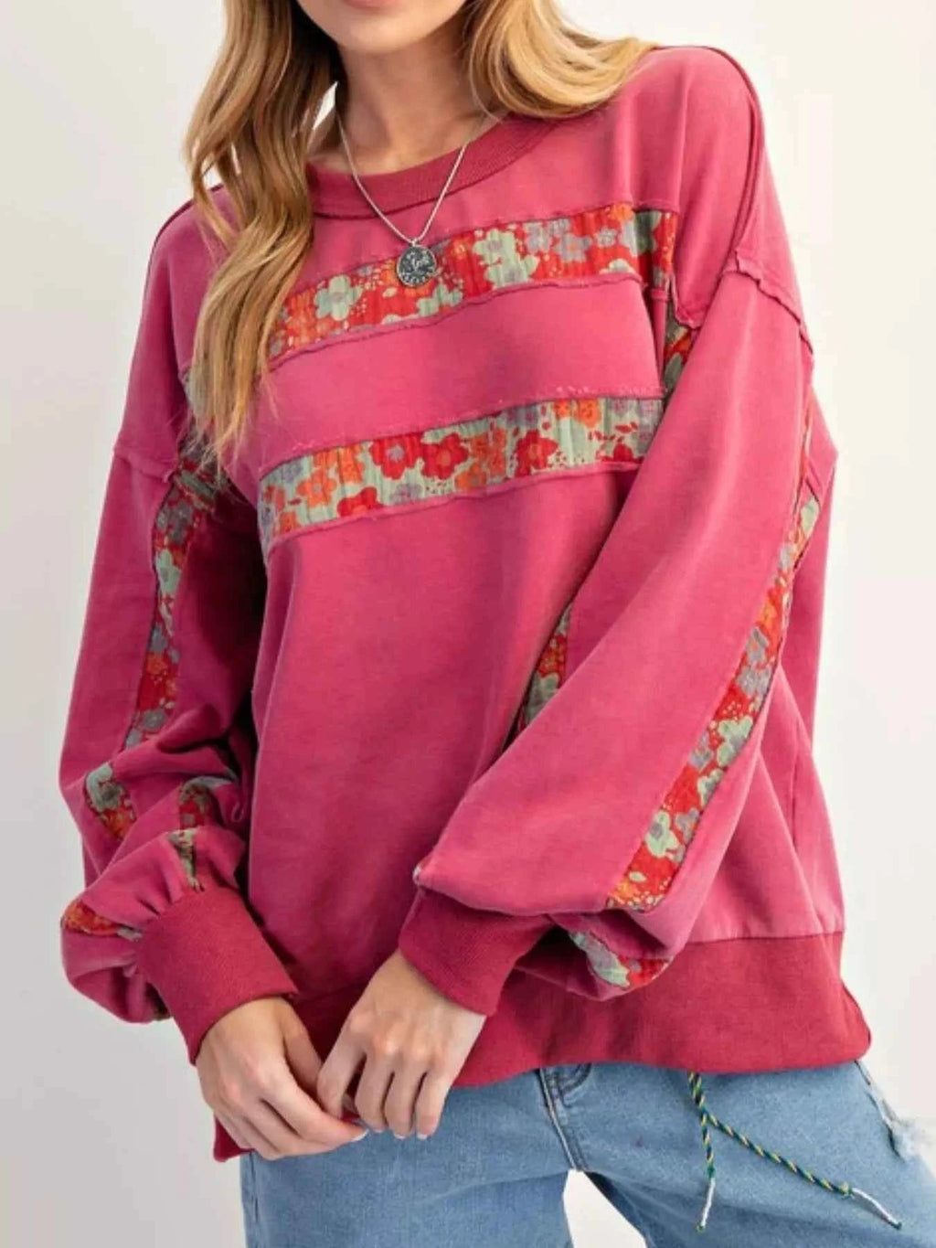 Bohemian Striped Oversized Sweatshirt deab632a-4acf-4fb9-a09c-f0b0b122499d-Max-Origin
