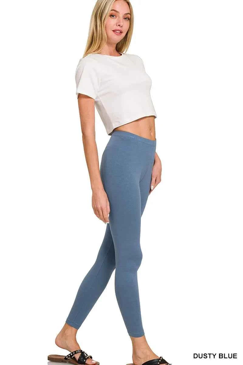 Zenana Cotton Round Neck Top & Legging Set debb10f5727a4c2992a5699a74af00fd-Max-Origin