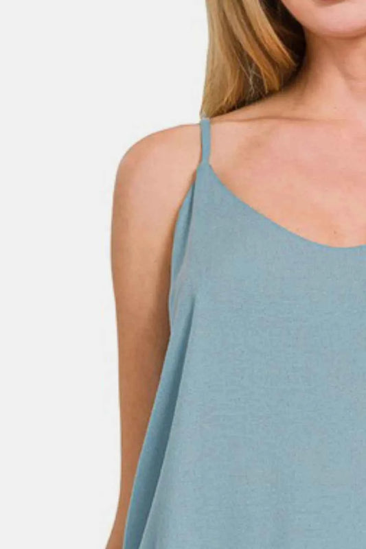 Two Layered Spaghetti Strap Cami debc0253-cdbd-4931-a46b-42d3ac3ff8cb-Max