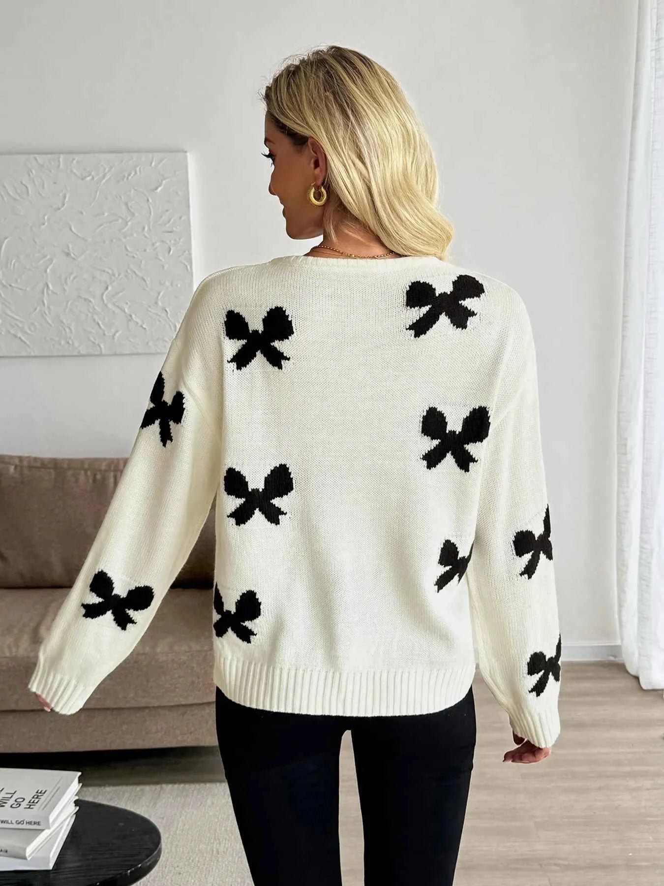 Bow Print Tie-Front Cardigan decd23a1bb0d4261b879d2d7e45ccfa5-Max-Origin