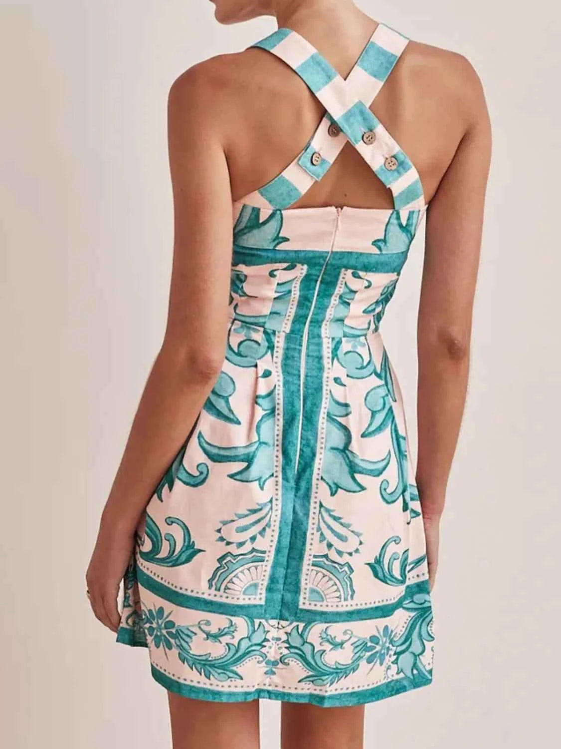Printed Square Neck Midi Dress ded1e887-c376-4707-b5a2-fd9db2f6acc1-Max-Origin