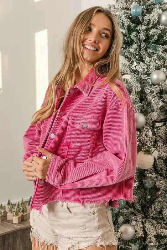 BiBi Vintage Washed Corduroy Jacket ded596a1-d93f-4665-a4c0-3fe96160e4d7-Max-Origin