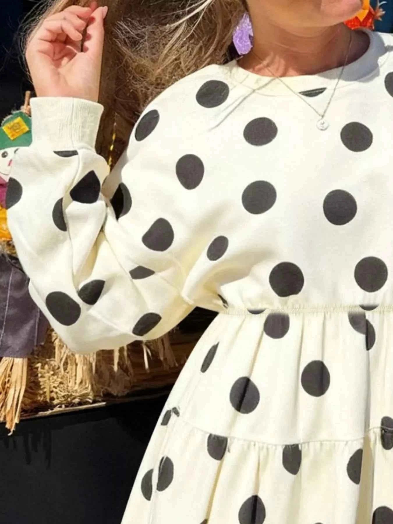 Polka Dot Tiered Mini Dress