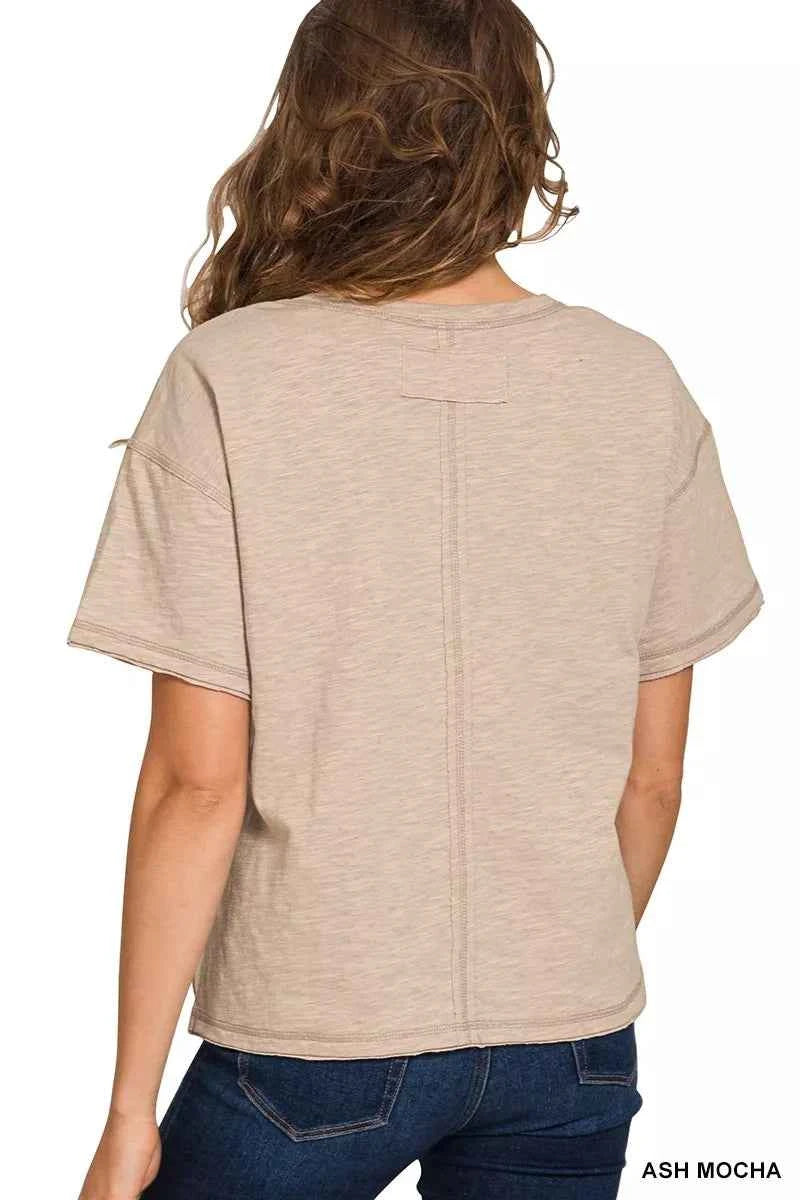 Zenana Cotton Slub Short Sleeve Tee df0ca177a40145b28d320085d9816aac-Max-Origin