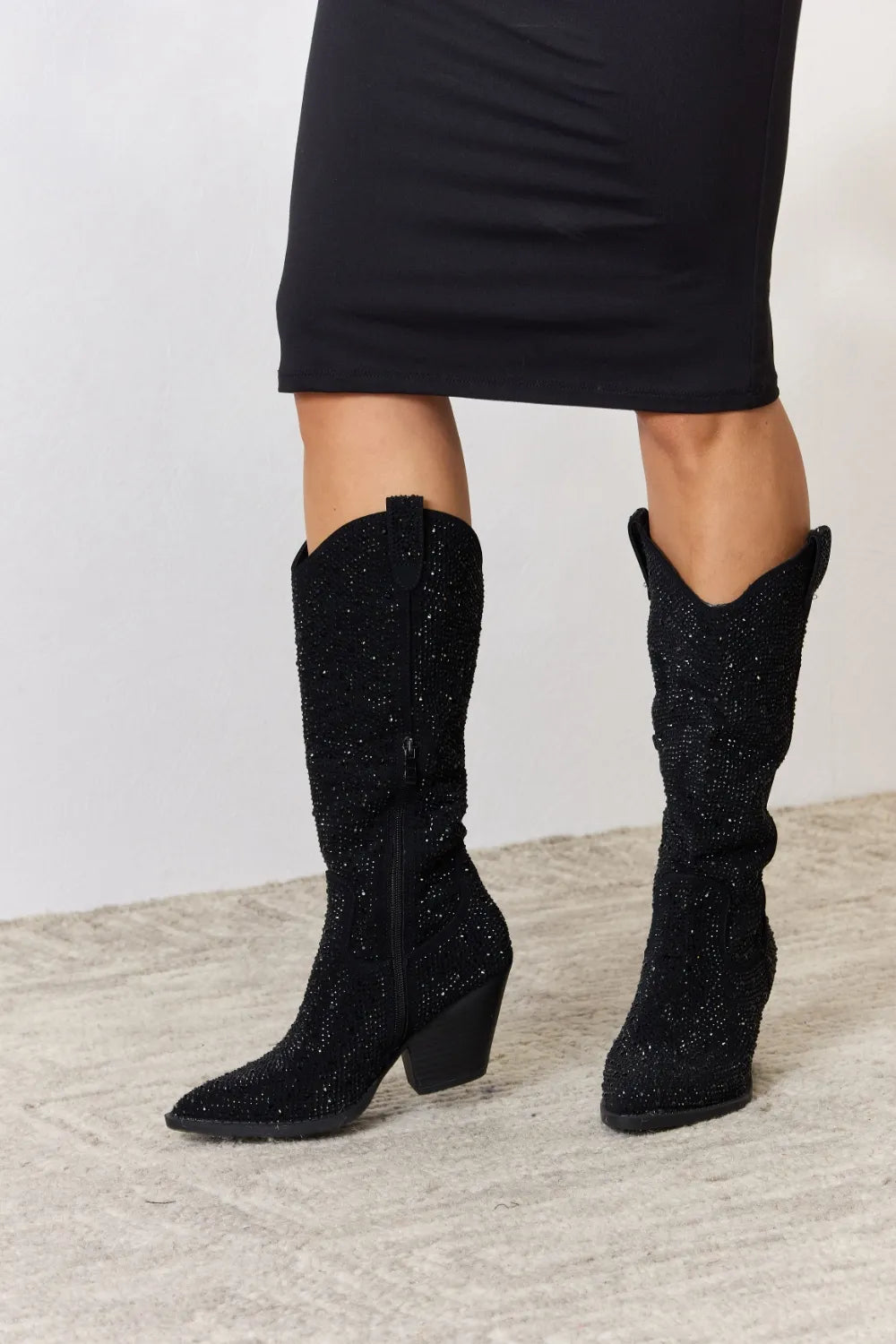 Forever Link Rhinestone Knee High Cowboy Boots df0e12c2a7294bb0b404af9b6579a5c8-Max