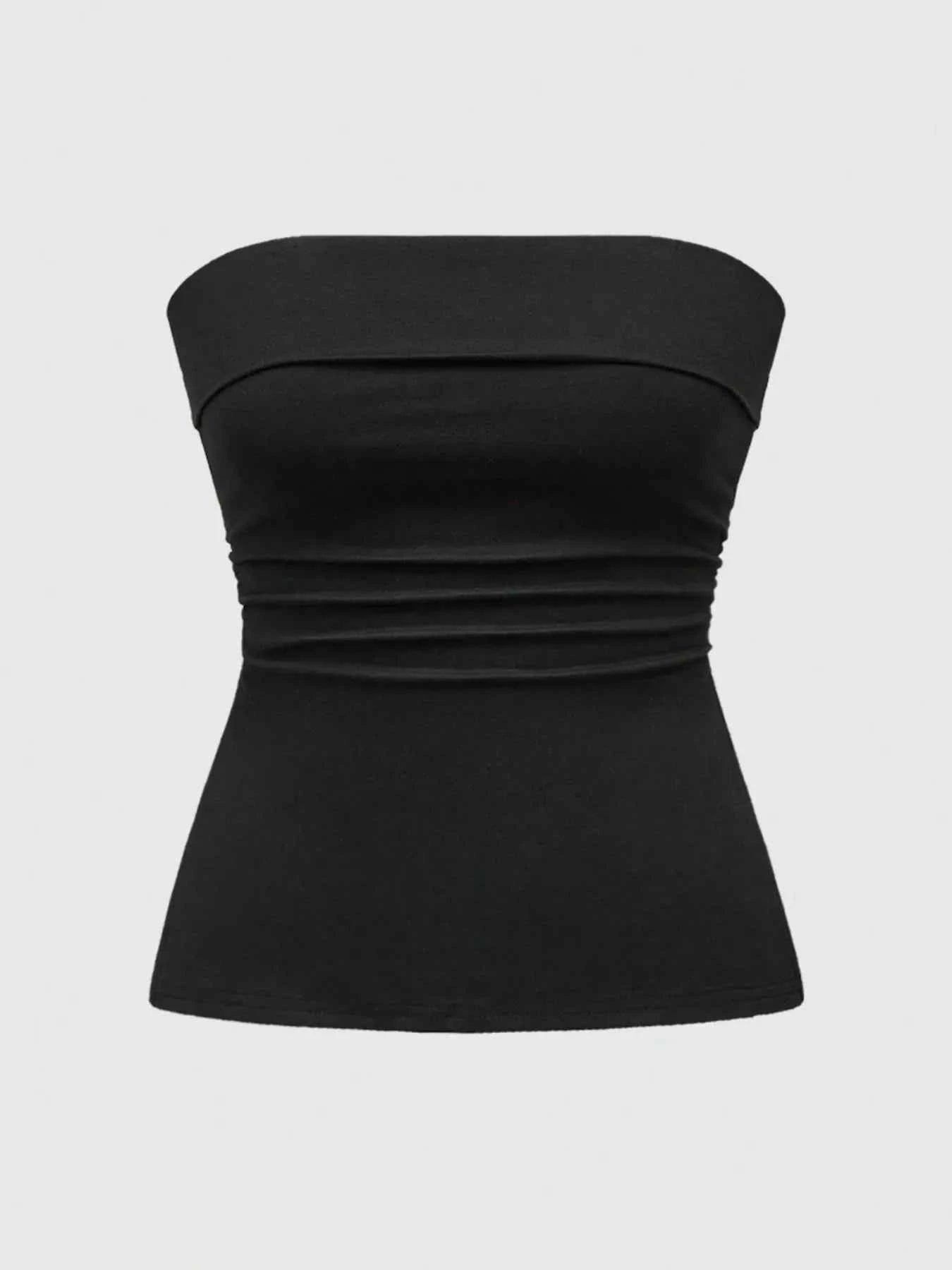 Slit Ruched Tube Top df1dd9b0-6336-4a13-99e2-98f51b0a9e4a-Max-Origin