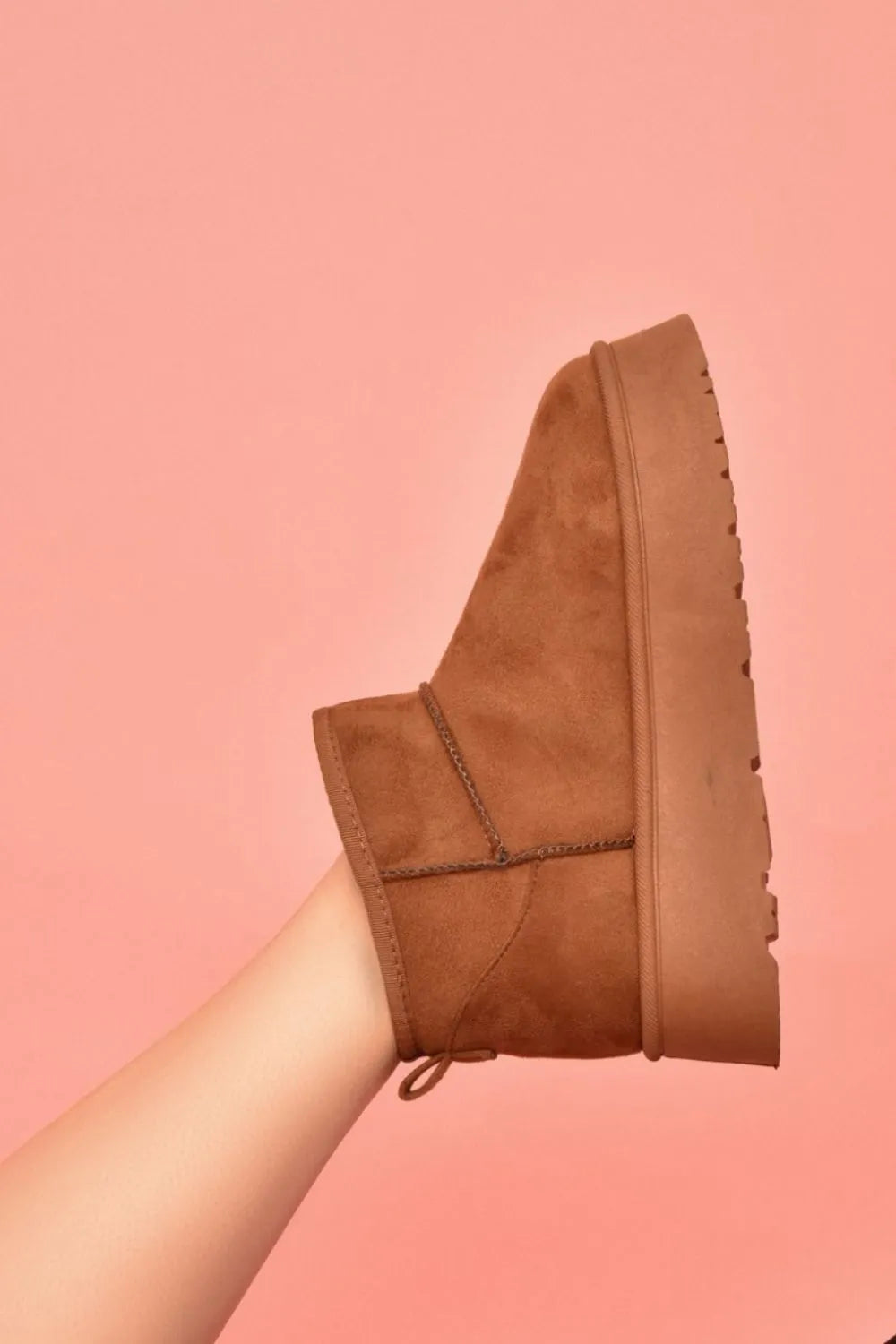 WILD DIVA Suede Round Toe Platform Booties df27cdb9-3b24-488a-9f3e-f5208a6cd04a-Max