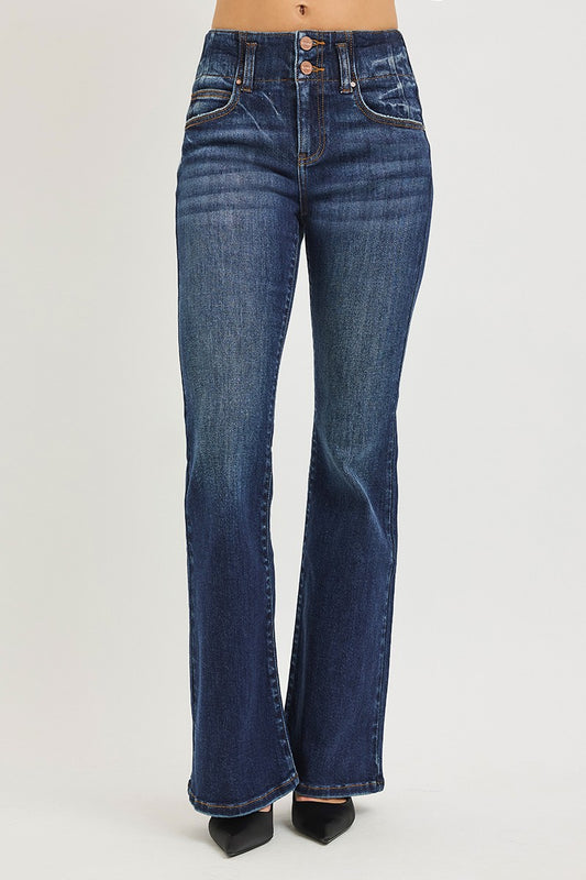 High Rise Flare Jeans With Seam Detail Waistband df3324e3ad6842e9b68cc1bf9981c174-Max