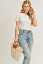 Summer Ready Straw Tote Bag df605baa-85fc-4423-bfc2-2c39b8a0aa8b