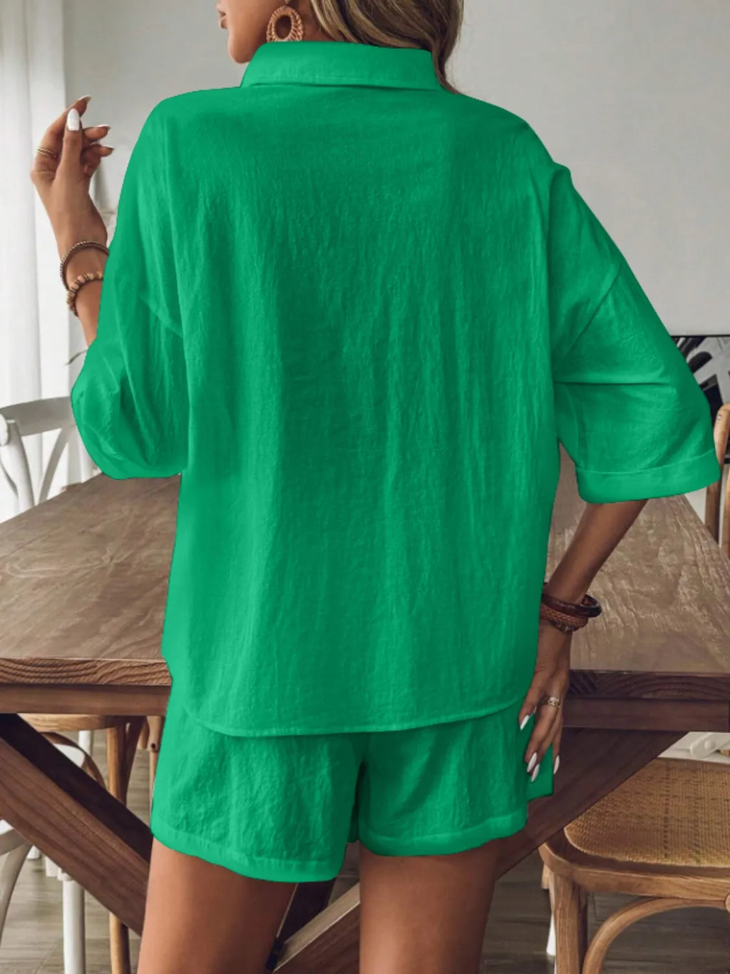 Collared Neck Half Sleeve Top and Shorts Set df619af7-78ce-4bcd-806b-1461931cb20b-Max-Origin