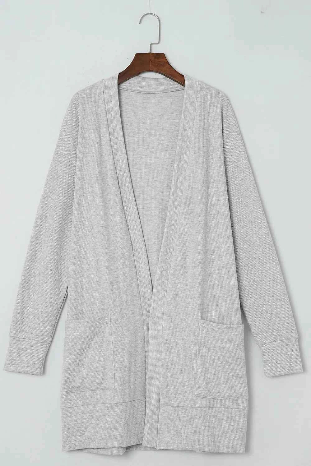 Pocketed Open Front Long Sleeve Cardigan df687709-b523-4585-9454-ef396e7f1bed-Max