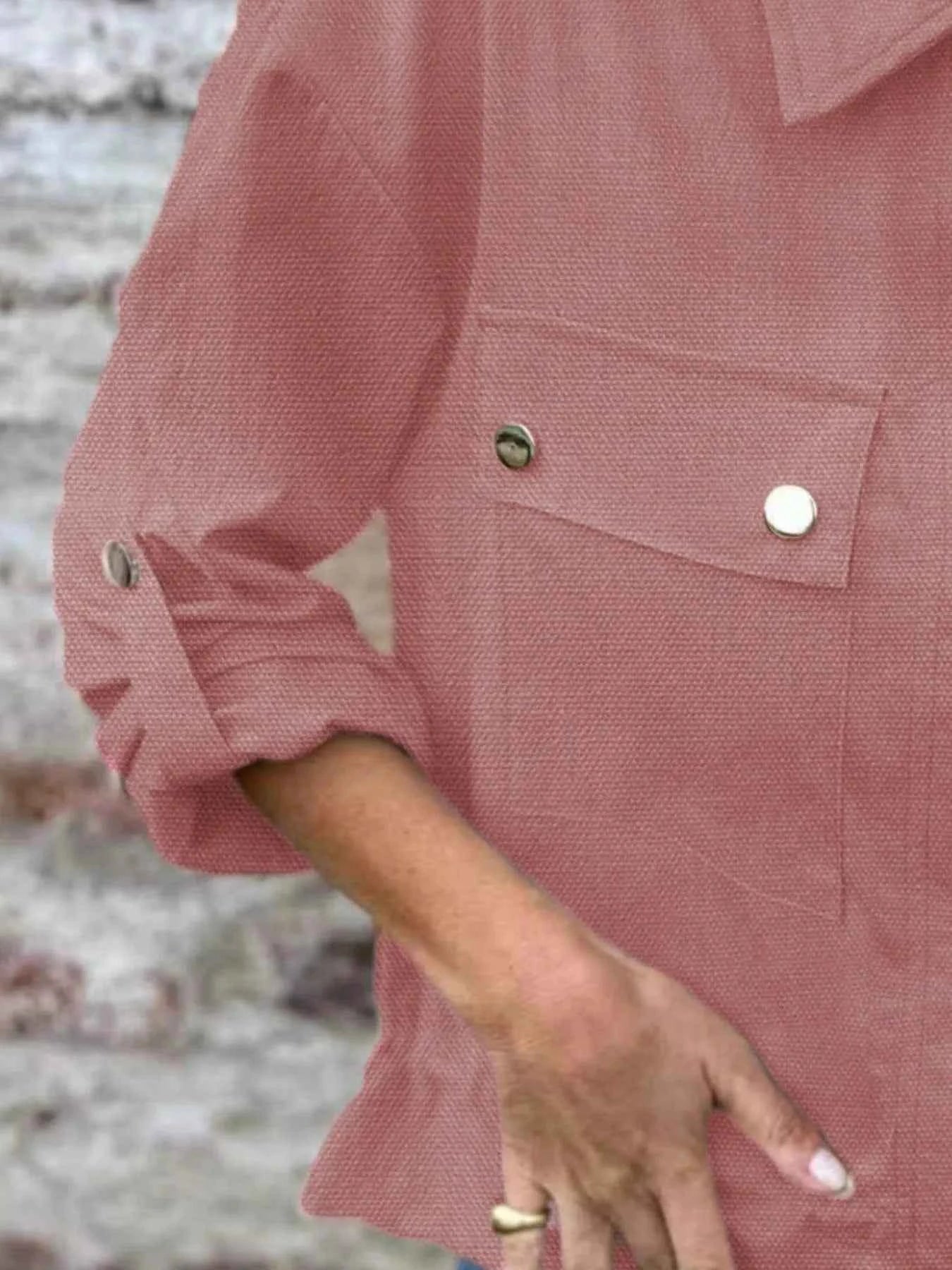 Snap-Down Utility Shacket with Chest Pockets