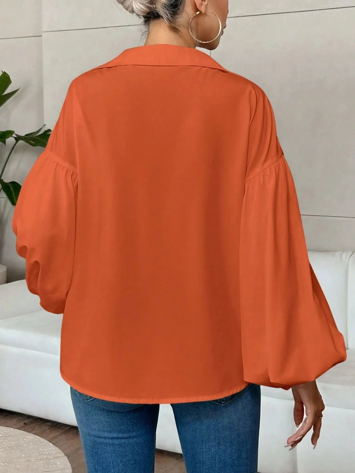 Polka Dot Balloon Sleeve Blouse dfa2501f-b345-4619-9684-38e18c415700-Max-Origin