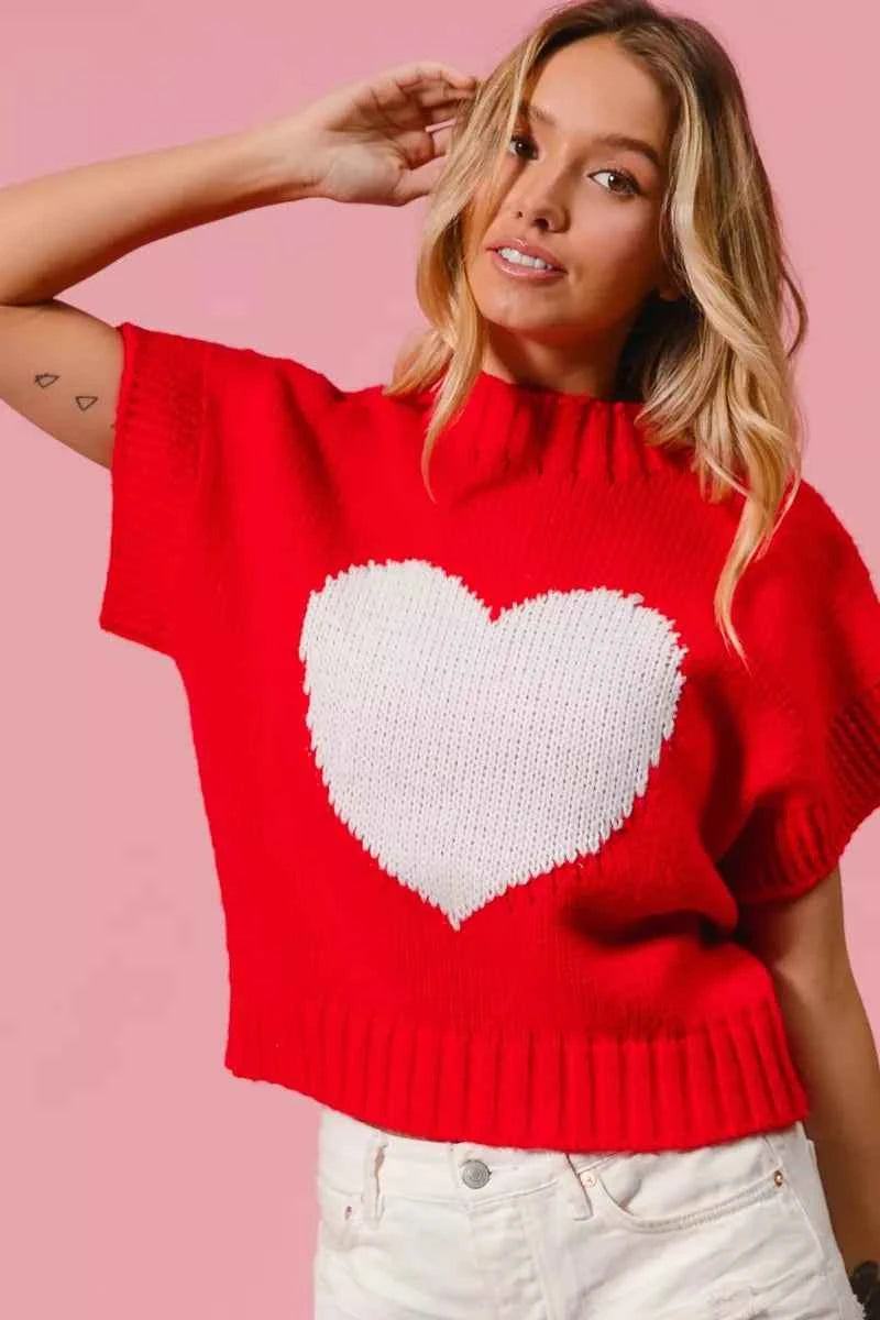 BiBi Rib Banded Heart Pattern Valentines Sweater dfbe4f7de9904e5eacd7d155cf2f020e-Max-Origin