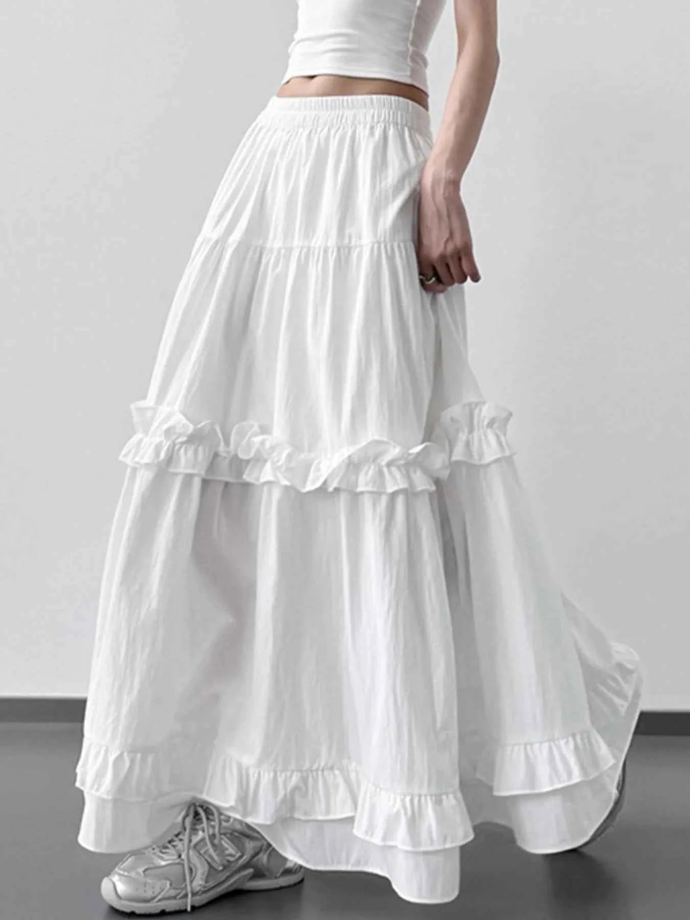 Elastic Waist Ruffle Maxi Skirt dfc331f8-5e28-41af-9f39-e5d7af88e7b0-Max-Origin