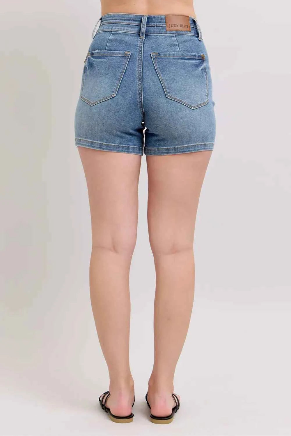 Judy Blue Full Size High Rise Tummy Control Denim Shorts Plus Size dfc9cc1e-c804-44e2-b5cf-2c011f3e720d-Max