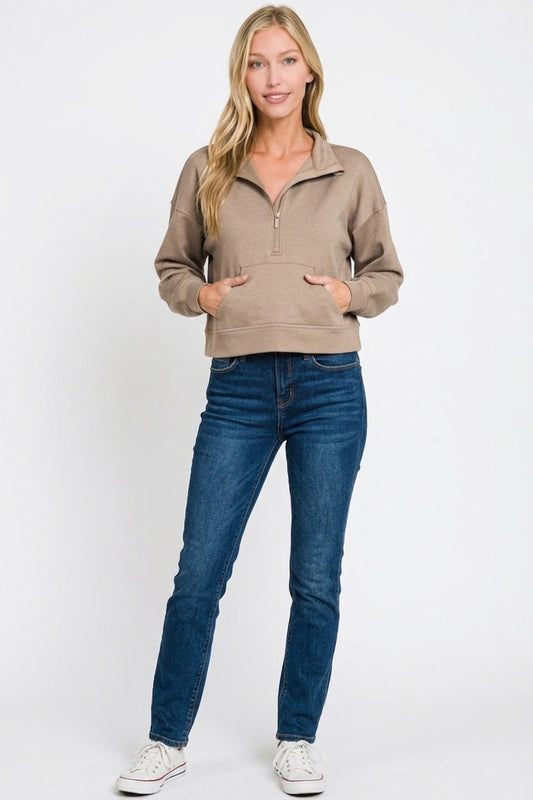 Scuba Half Zip Pullover With Kangaroo Pockets dfd17e5d-f327-4538-8299-d9c6a398e4be-Max