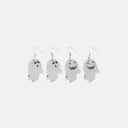 2 Piece Alloy Acrylic Ghost Dangle Earrings White One Size dfdcd90d-7349-4ac7-9f58-49db736be38c-Max