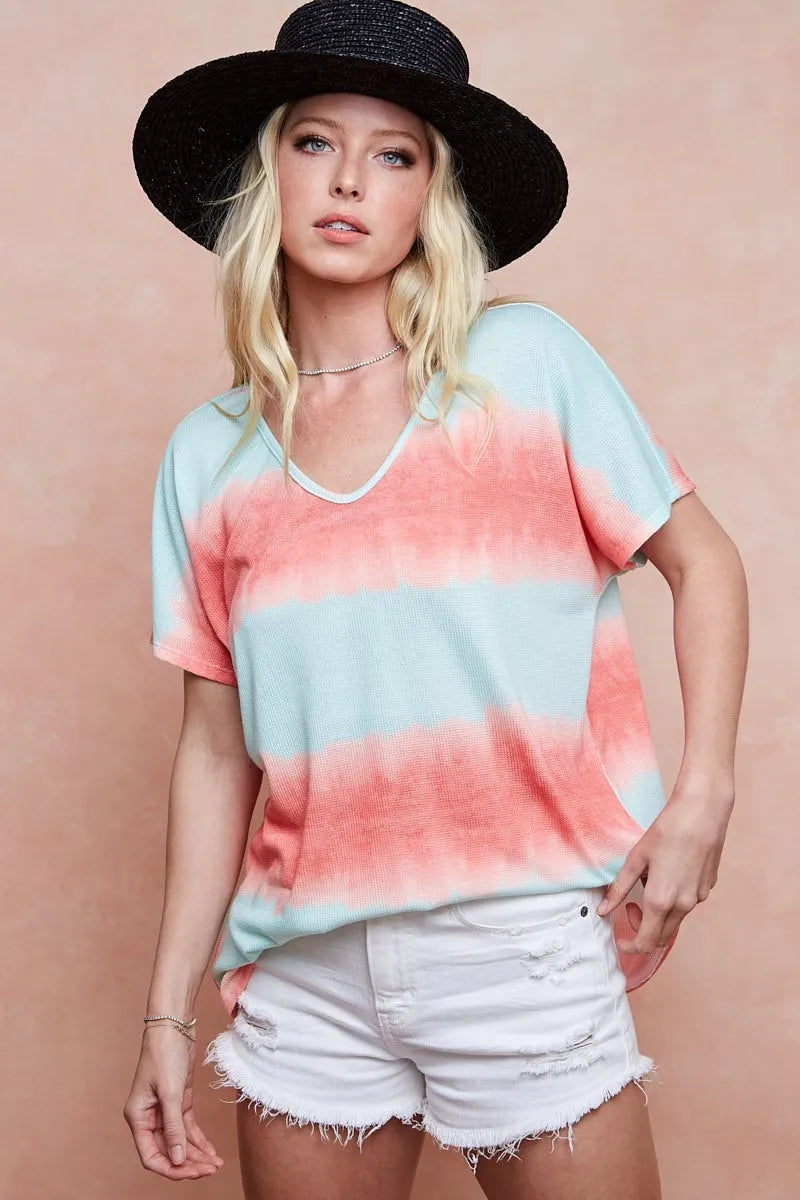 BiBi Tiedye Printed Hacci Knit Top dff7e0973fbf47bf8c732772243b1019-Max-Origin