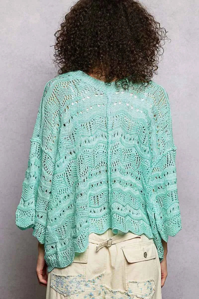 POL Drop Shoulder V-Neck Knit Top with Scalloped Hem e011bd30-10ab-4e0e-888b-cbc2842c9db2-Max-Origin