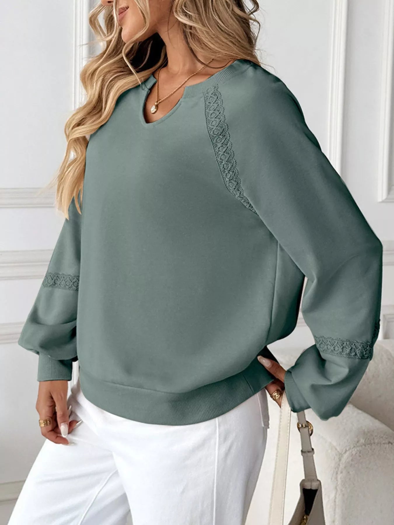 Notched Raglan Sleeve Sweatshirt e02a1c93-a2fa-48d0-b7f3-ec4f7c6c0772-Max-Origin