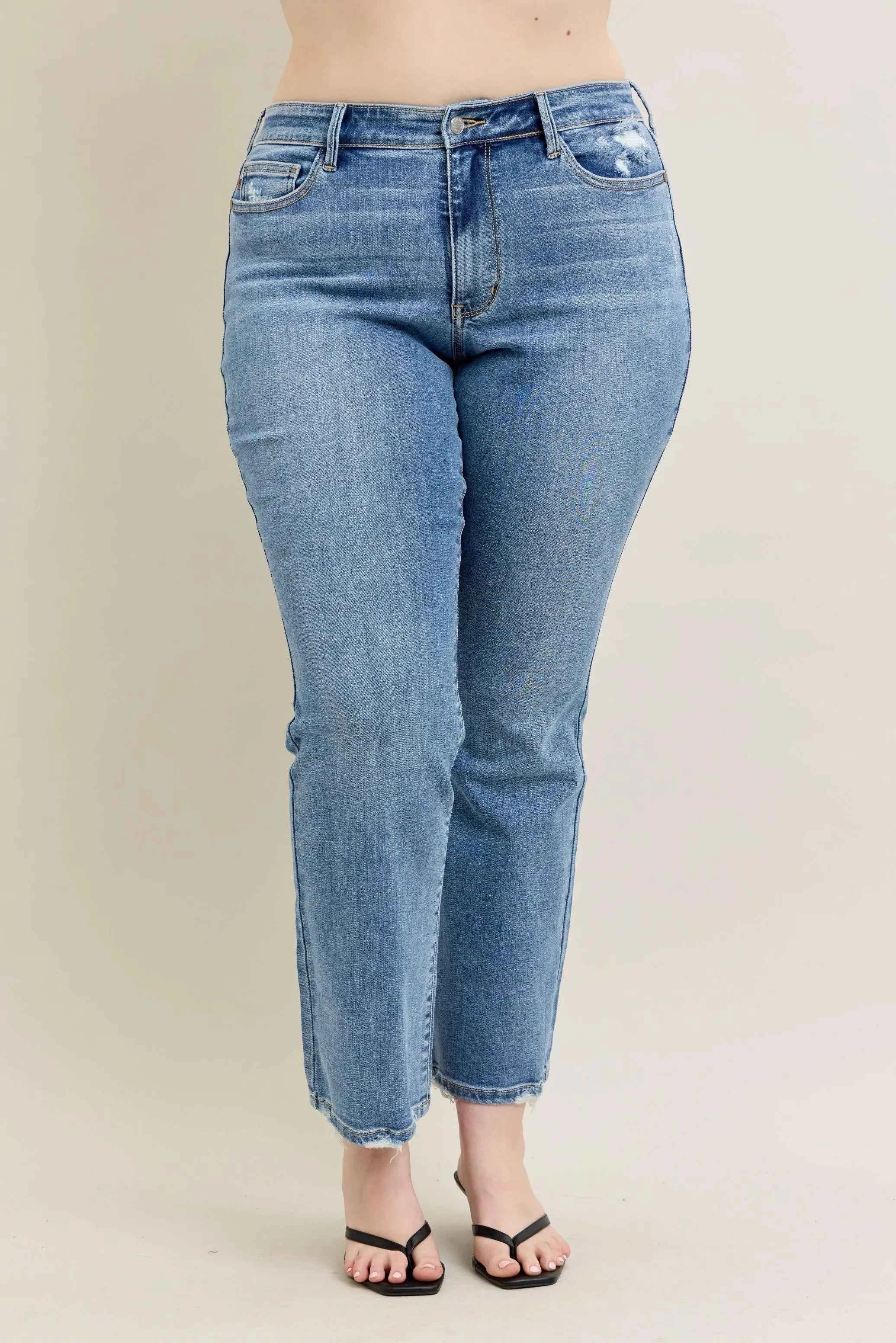 Judy Blue Full Size Mid Rise Wash Destroy Hem Bootcut Jeans Plus Size e0427aef-0b3b-402b-b25e-2c8ec66960c0-Max-Origin