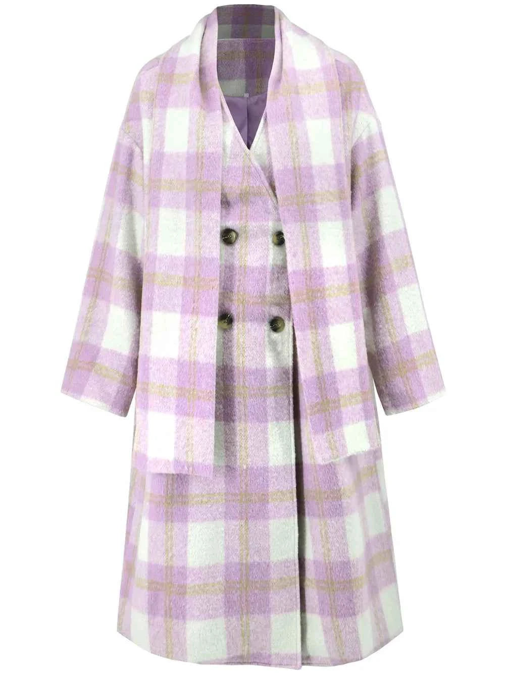 Plaid Button Up Long Sleeve Coat e045953f-ea9c-4fba-96cb-4be2ace8f5c0-Max