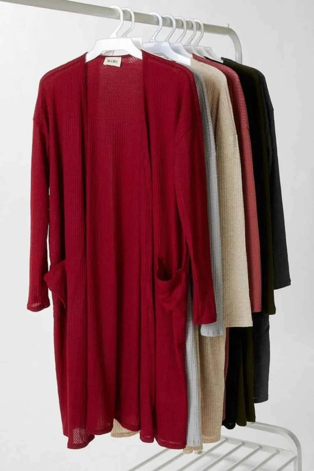 BiBi Pockets Thermal Open Front Cardigan e04cbb49-5054-4581-ad8f-9f9ed3ac61da-Max-Origin