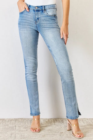 Women's Mid Rise Side Slit Bootcut Jeans Medium e04f496e-a0b5-4005-bdf0-d93df66ad5e2-Max
