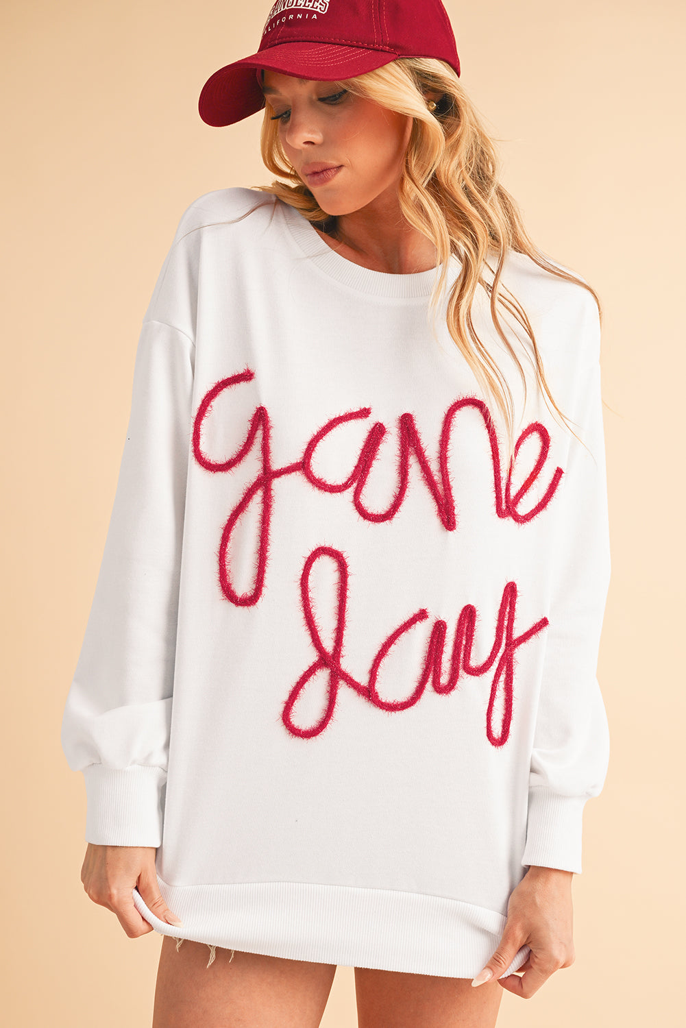 Black Tinsel Game Day Drop Shoulder Sweatshirt e0535dd57d243e1a
