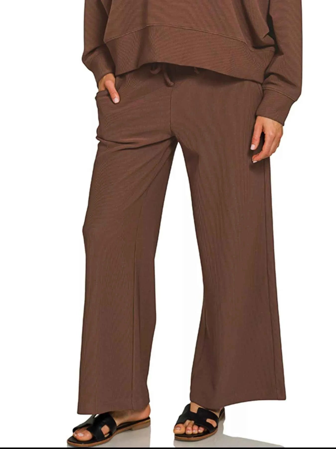 Zenana Ribbed Round Neck Pullover and Drawstring Pants Set e0663227-52fa-406f-8548-382d11cb2376-Max-Origin