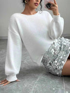 Bow-Decor Dropped Shoulder Knit Cardigan e0698b0b-5018-433a-b849-d125388eefa1-Max-Origin